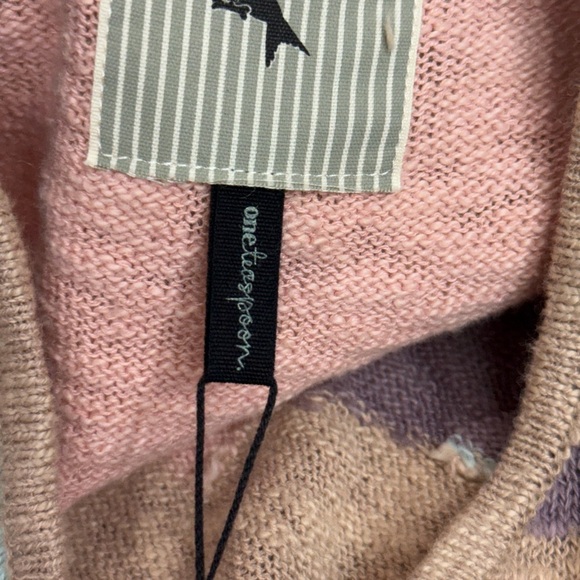 One Teaspoon Knit Cape Multicolor Trim – Size S/M, NWT, Soft Pastel Fall Layer - Picture 3 of 12